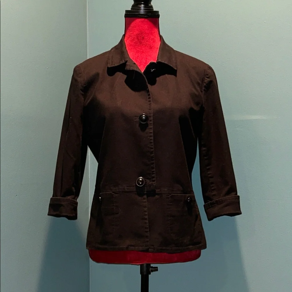 Talbots Classic Black Women's Jacket Size 8 - Picture 1 of 10